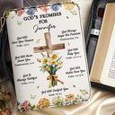 Christmas,Christian,Gift For Yourself - God's Promises Birth Flower Bouquet - Personalized Bible Cover