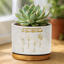 Old Besties, Sentimental, Gift For Bestie, Gardening, Outdoor Decor, Icon - Gold Birth Month Flower Grow An Old Friend - Personalized Plant Pot