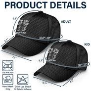 Gift For Grandpa,Gift For Father,Golf,Non-Eng,Icon,Proud - Golf Stick Figure Best Dad Grandpa By Par - Personalized Classic Cap