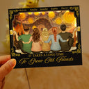 Gift For Bestie,Old Best friends,Gift For Brothers,Love - Good Friends Are Like Stars - Personalized LED Light Wooden Plaque