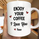 Gift For Couples,Gift For Husband,Gift For Boyfriend,Funny - Good Morning Handsome Beautiful - Personalized Mug