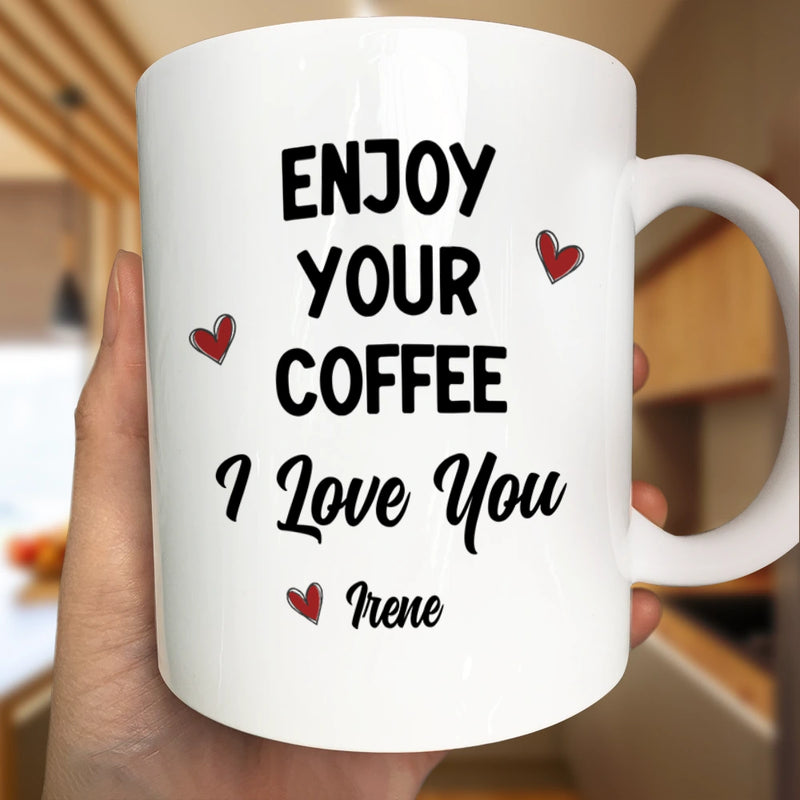 Gift For Couples,Gift For Husband,Gift For Boyfriend,Funny - Good Morning Handsome Beautiful - Personalized Mug