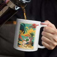 Gift For Men,Retirement,Gift For Husband,Gift For Grandpa,Beach,Summer,Gift For Women,Happy,Gift For Wife,Gift For Grandma - Goodbye Tension Hello Pension - Personalized Mug