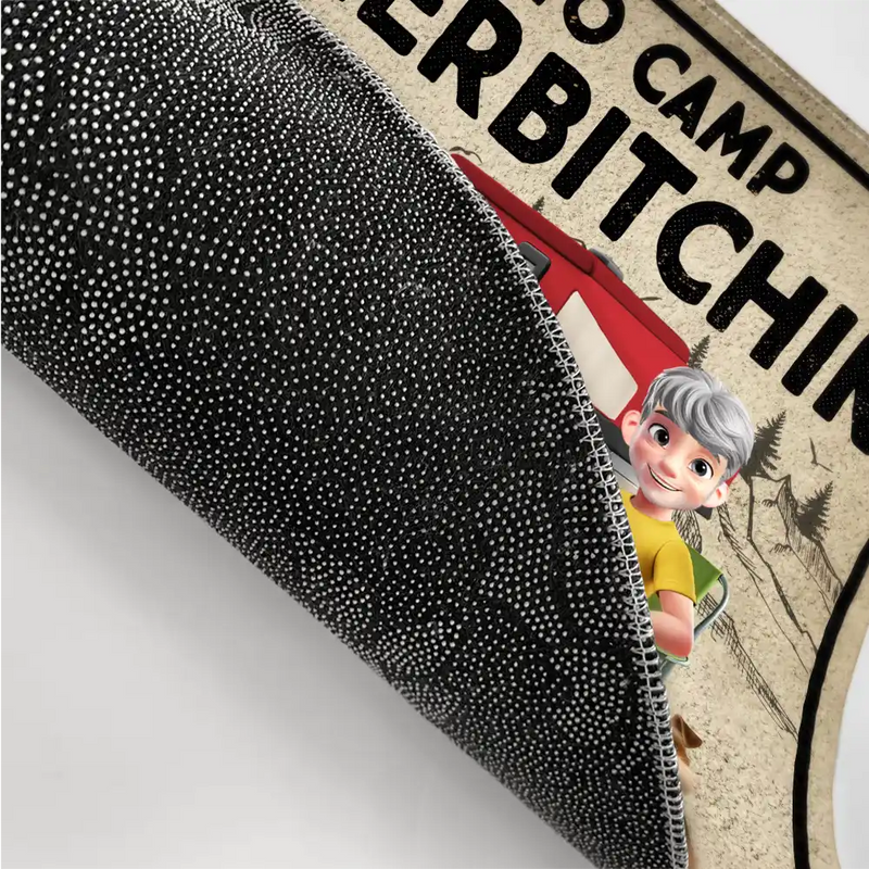 Gift For Couples,Gift For Wife,Gift For Husband,Gift For Boyfriend,Gift For Girlfriend,Camping,Funny,Campsite,Pet Lovers,Cat Lovers,Dog Lovers,Couple's Hobby - Grab A Beer And Shut The Hell Up Camping - Personalized Doormat