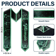 Graduation,Happy,Gift For Yourself,Gift For Women,Gift For Men,Gift For Daughter,Gift For Son,Gift For Bestie - Grad With Words Of Faith And Strength - Personalized Stoles