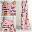 Graduation, Dad - Children, Mom - Children, Gift For Sibling, Gift For Bestie, Happy - Graduated Can I Go Back To Bed Now - Personalized Sweatpants