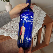 Graduation,Gift For Women,Gift For Men,Happy,Top Market - Graduation A Sweet Ending To A New Beginning - Personalized Bottle Light