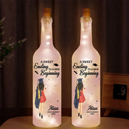 Graduation,Gift For Women,Gift For Men,Happy,Top Market - Graduation A Sweet Ending To A New Beginning - Personalized Bottle Light