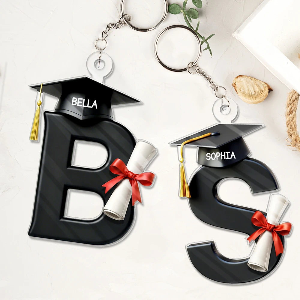Graduation Alphabet With Name - Personalized Acrylic Keychain