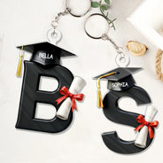 Gift For Boyfriend,Gift For Girlfriend,Gift For Yourself,Gift For Men,Gift For Women,Gift For Son,Gift For Sibling,Gift For Sisters,Gift For Brothers,Gift For Bestie,Graduation,Happy - Graduation Alphabet With Name - Personalized Acrylic Keychain