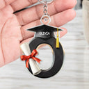 Gift For Boyfriend,Gift For Girlfriend,Gift For Yourself,Gift For Men,Gift For Women,Gift For Son,Gift For Sibling,Gift For Sisters,Gift For Brothers,Gift For Bestie,Graduation,Happy - Graduation Alphabet With Name - Personalized Acrylic Keychain