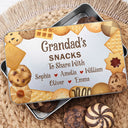 Funny,Gift For Husband,Gift For Grandpa,Gift For Mother,Gift For Father,Gift For Grandma,Gift For Wife - Grandad's Snacks To Share With The Grandkids - Personalized Metal Biscuit Tin