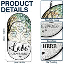 Happy,Gift For Husband,Gift For Wife,Parents,Gift For Grandpa,Gift For Mother,Gift For Father,Gift For Grandma,Gift For Grandparents - Grandkids Make Life More Grand - Personalized Rounded Rectangle Stained Glass Suncatcher