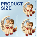 Gift For Grandma, Grandma - Grandkids, Love - Grandma Grandkids Sitting On The Moon - Personalized Acrylic Car Hanger