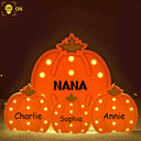 Adorable,Gift For Grandchildren,Gift For Grandkids,Gift For Grandma,Grandma - Grandkids,Icon - Grandma Little Pumpkins Marquee Pattern 3D Effect - Personalized Custom Shaped Light Box
