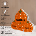 Adorable,Gift For Grandchildren,Gift For Grandkids,Gift For Grandma,Grandma - Grandkids,Icon - Grandma Little Pumpkins Marquee Pattern 3D Effect - Personalized Custom Shaped Light Box