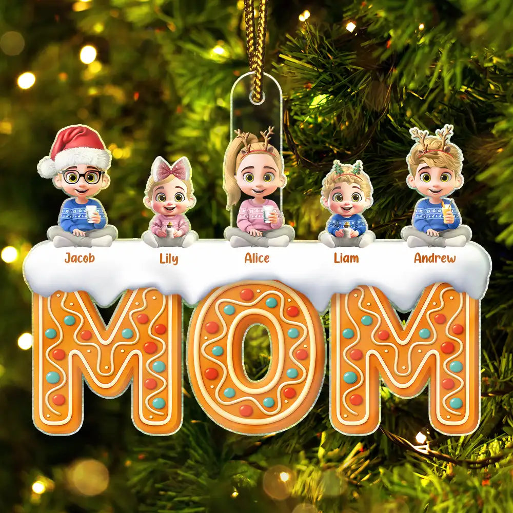 Grandma Mom 3D Effect - Personalized Custom Shaped Acrylic Ornament