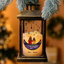 Gift For Women,Gift For Mother,Mom - Daughters (Adult),Mom - Daughters (Young),Mom - Sons,Gift For Grandma,Grandma - Grandkids,Gift For Grandkids,Gift For Daughter,Gift For Son,Love,Single Mom - Grandma Mom And Children Sitting On The Moon - Personalized LED Candle Lantern