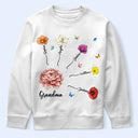 Gift For Grandma,Gift For Mother,Happy - Grandma Mom Birth Month Flower Blooming In Love - Personalized T Shirt