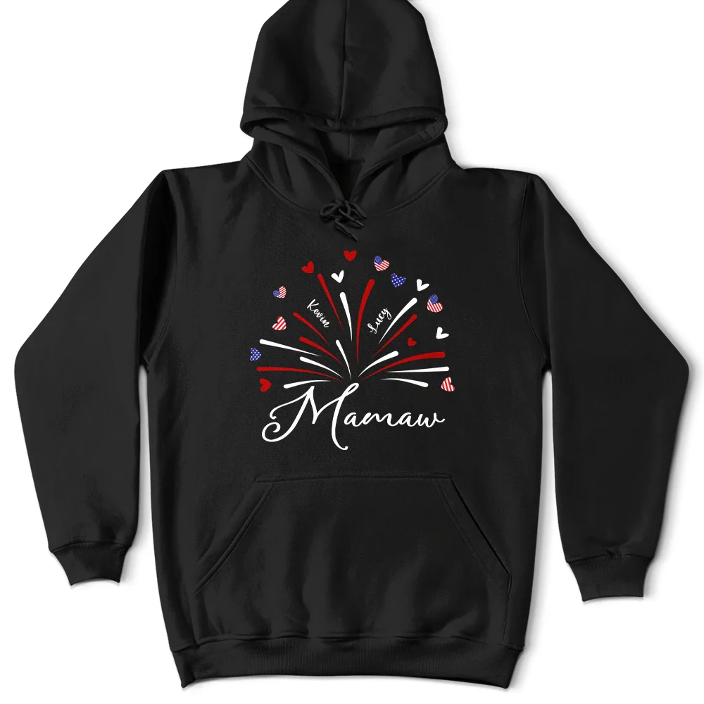 Gift For Grandma, Gift For Mother, Happy - Grandma Mom Independence Day - Personalized T Shirt