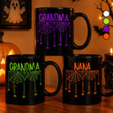 Grandma Mom Spooky Kid Name - Personalized Black Mug
