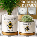New baby,New Mom,Gift For Grandma,Gift For Mother,Happy - Grandma Mommy To Bee Pregnancy Annoucement - Personalized Ceramic Plant Pot