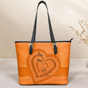 Gift For Mother,Gift For Grandma,Love - Grandma Mommy's Little Sweethearts - Personalized Leather Tote Bag