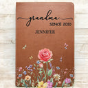 Gift For Grandma,Grandma - Grandkids,Happy - Grandma Nana Gigi Since - Personalized Leather Journal