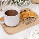 Gift For Grandma,Gift For Grandparents,Gift For Grandpa,Gift For Mother - Grandma Seven-Tea - Personalized Serving Board With Cup Holder
