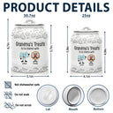 Gift For Mother,Gift For Grandma,Happy,Gift For Grandpa,Gift For Father - Grandma's Biscuits To Be Shared With The Grandkids - Personalized Cookie Jar