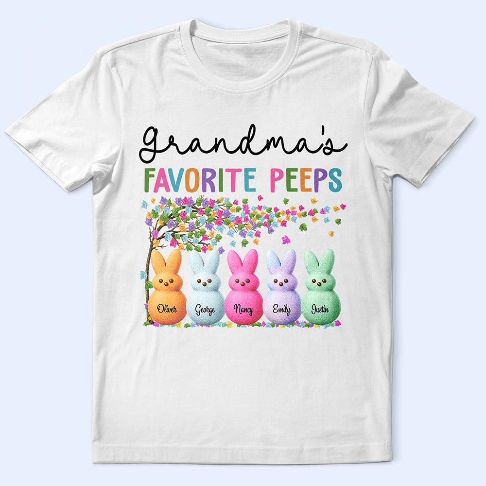 Funny,Gift For Mother,Gift For Grandma,Gift For Wife,Easter - Grandma's Favorite Peeps Bunny - Personalized T Shirt