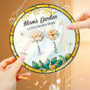 Gift For Grandma,Happy,Grandma,Grandkids - Grandma's Garden - Personalized Rainbow Suncatcher With Crystal Ball Prism