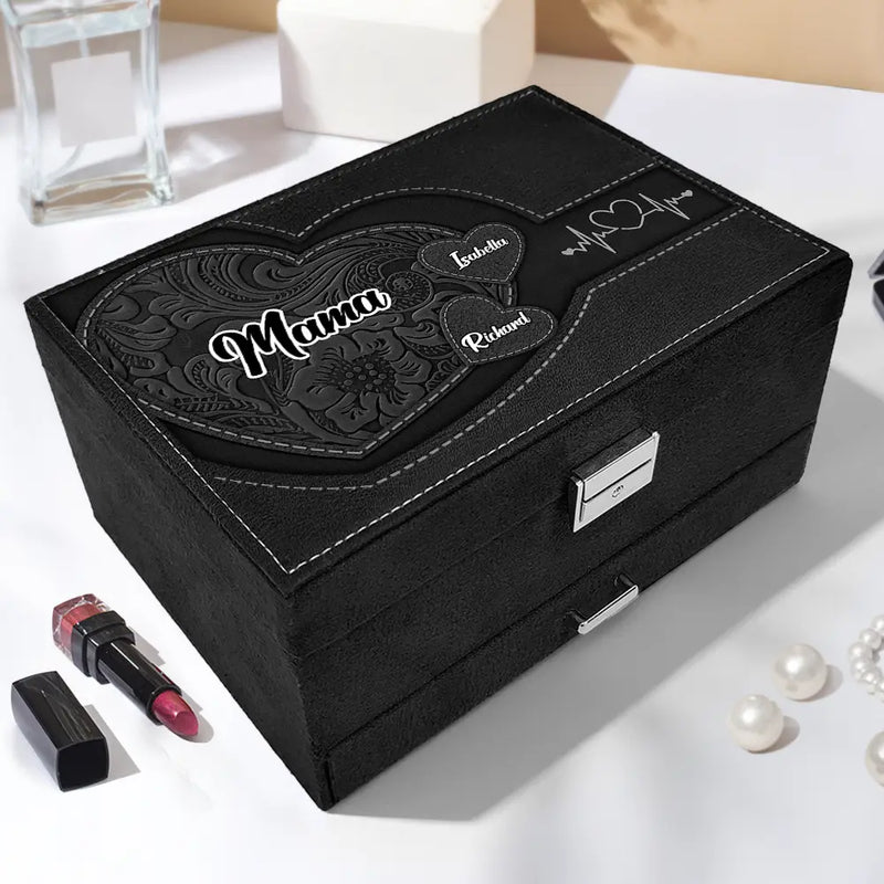 Gift For Grandma, Gift For Mother, Love - Grandma's Little Sweethearts - Personalized Jewelry Storage Box