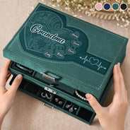 Gift For Grandma, Gift For Mother, Love - Grandma's Little Sweethearts - Personalized Jewelry Storage Box