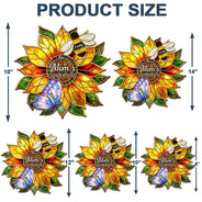 Gift For Grandma,Grandma - Grandkids,Grandma's Hobby,Gardening,Happy,Icon,Playful - Grandma's Love Bugs Stained Glass Effect - Personalized Custom Shaped Metal Sign