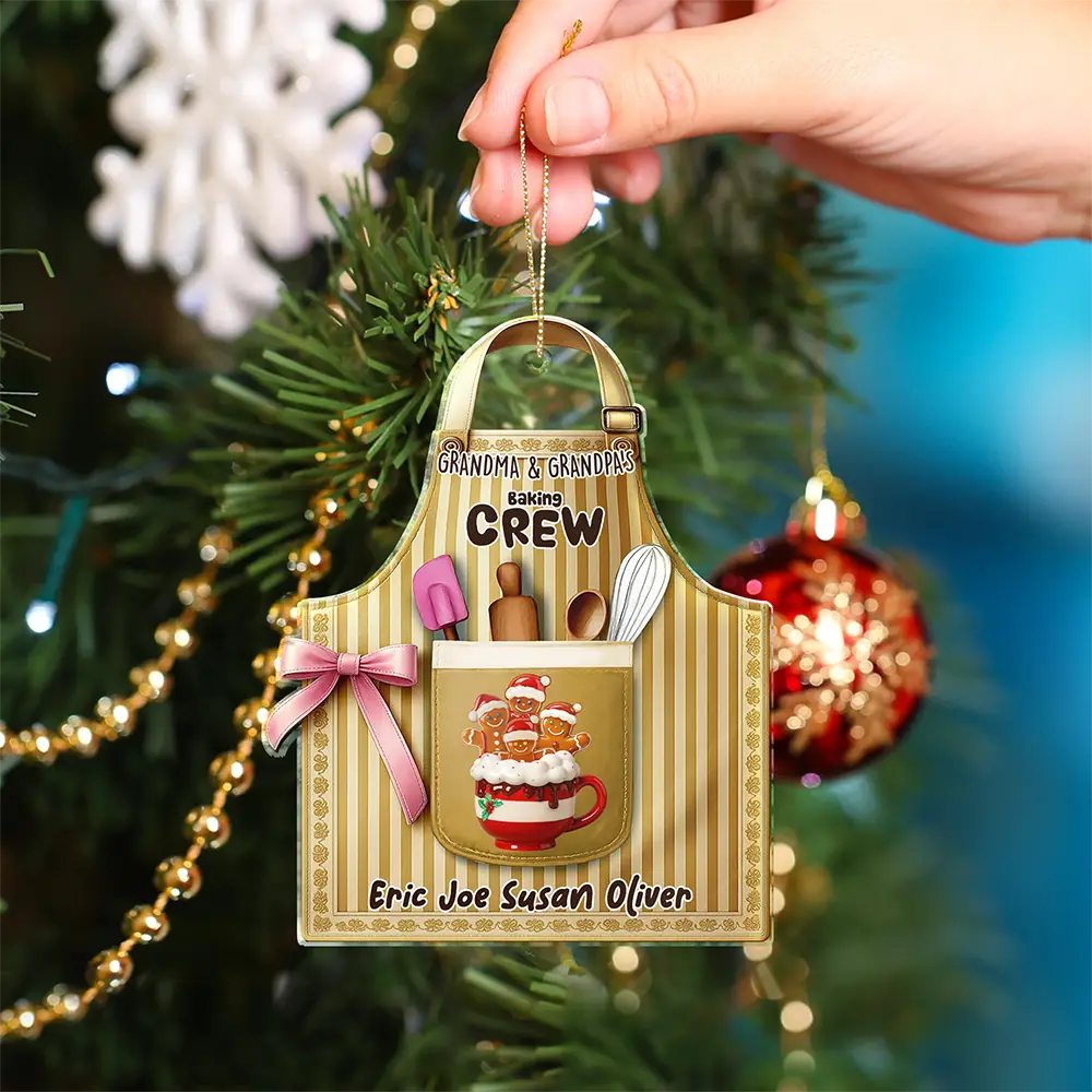 Gift For Grandma,Gift For Grandparents,Christmas,Love - Grandma's Perfect Patch - Personalized Custom Shaped Acrylic Ornament