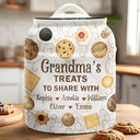 Gift For Mother,Gift For Grandma - Grandma's Treats - Personalized Cookie Jar
