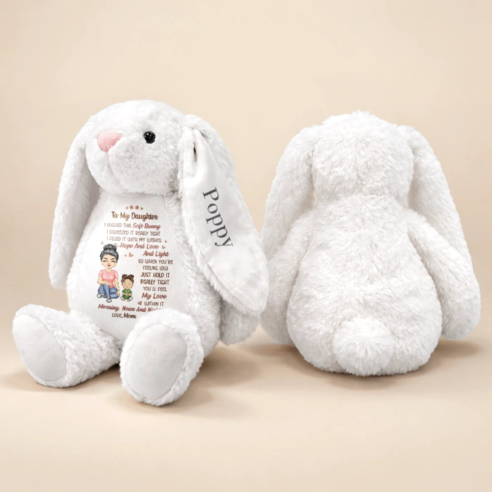 Easter, Gift For Grandkids, Grandma - Grandkids, Gift For Grandma, Love - Grandmother Granddaughter I Filled It With My Wishes - Personalized Soft Toy Bunny