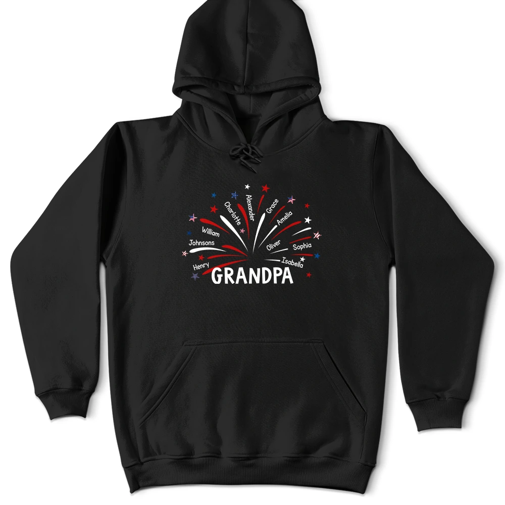 Gift For Husband,Gift For Men,Gift For Father,Gift For Grandpa,Independence Day,Proud - Grandpa Dad Firework Independence Day - Personalized T Shirt