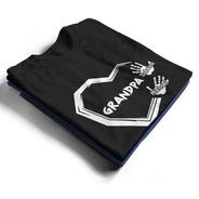 Gift For Father,Dad - Children,Happy - Grandpa Dad Heart Handprints - Personalized T Shirt