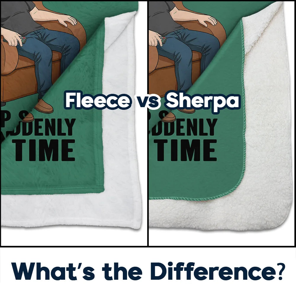 Gift For Father,Gift For Grandpa,Gift For Men,Non-Eng,Vector,Humorous - Grandpa May Nap Suddenly At Any Time - Personalized Fleece Blanket, Sherpa Blanket