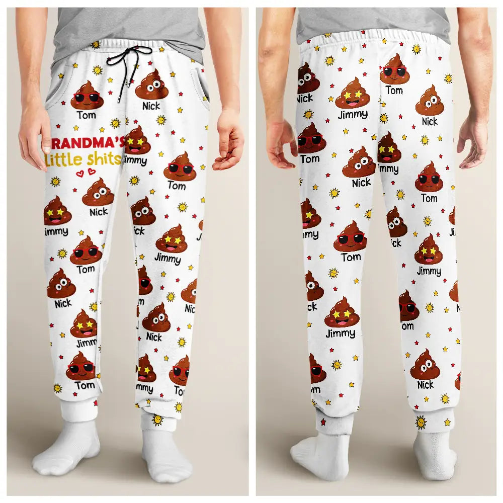 Gift For Grandpa,Gift For Grandparents,Gift For Grandma,Funny,Gift For Father,Gift For Mother - Grandpa's Little Kids - Personalized Pajama Pants