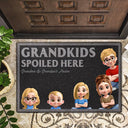 Gift For Grandma,Gift For Grandparents,Grandma - Grandkids,Happy - Grankids Spoiled Here Grandma House - Personalized Doormat