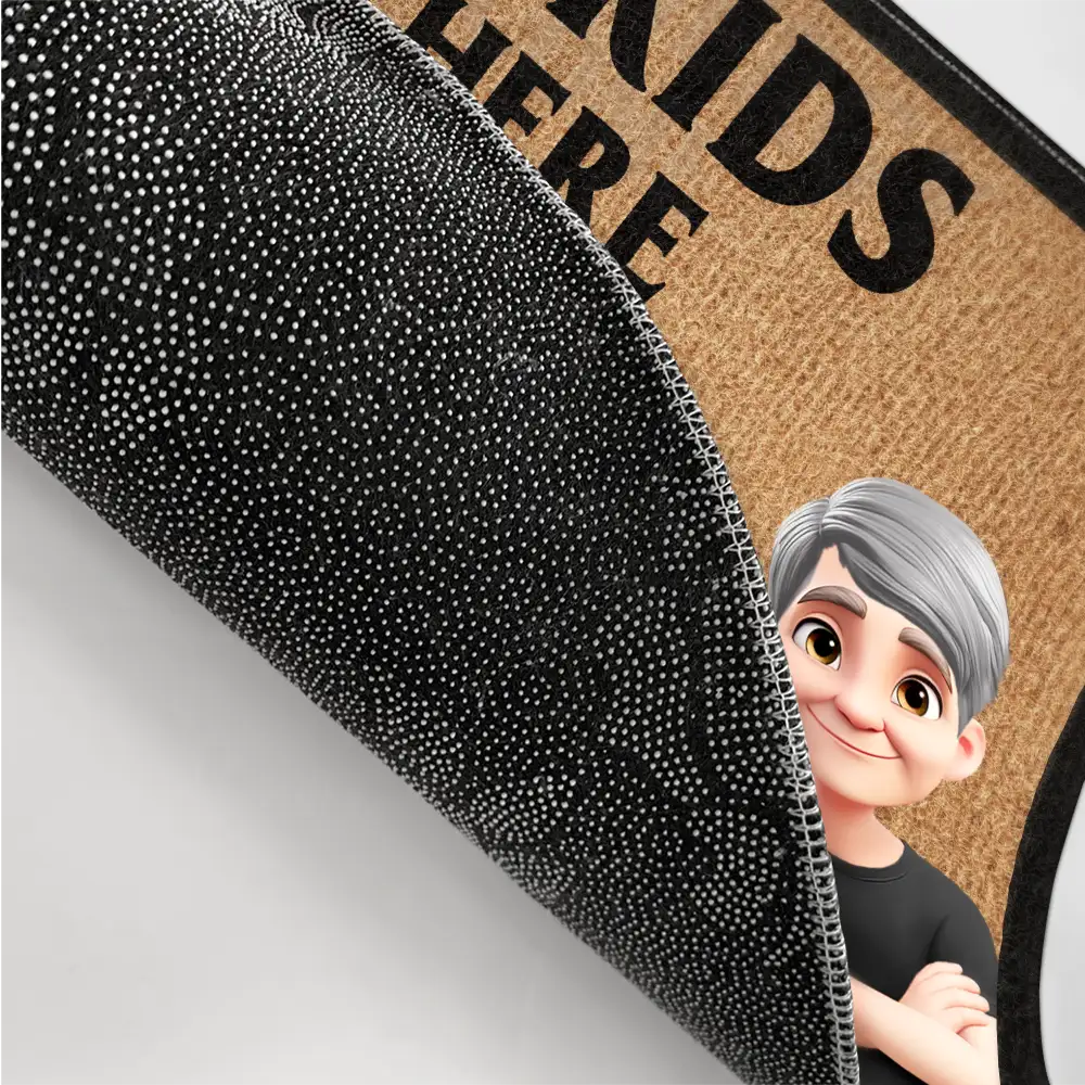 Gift For Grandma,Gift For Grandparents,Grandma - Grandkids,Happy - Grankids Spoiled Here Grandma House - Personalized Doormat