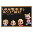 Gift For Grandma,Gift For Grandparents,Grandma - Grandkids,Happy - Grankids Spoiled Here Grandma House - Personalized Doormat