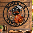 Top Market,Gift For Men,Gift For Yourself,Grilling,Icon,Happy - Grill & Chill Barbecue Gift For Husband Dad Grandpa - Personalized Custom Shaped Metal Sign