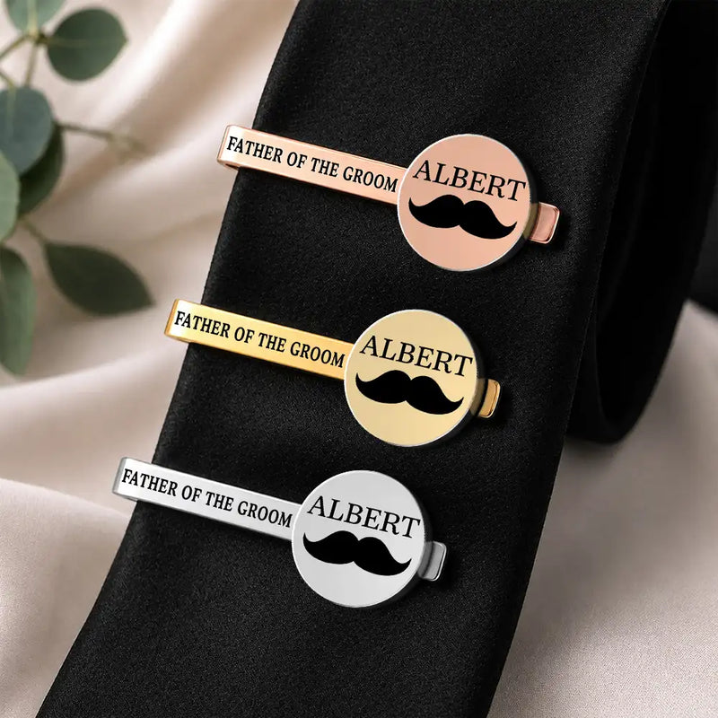Confident,Gift For Men,Gift For Yourself,Wedding,Icon - Groomsman Bestman Wedding Gifts - Personalized Tie Clip