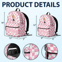Back To School,Parents,Adorable,Vector - Groovy Stripe Kids & Name - Personalized Canvas Backpack