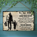 Guitar Being There For Me Customized Wood Rectangle Sign