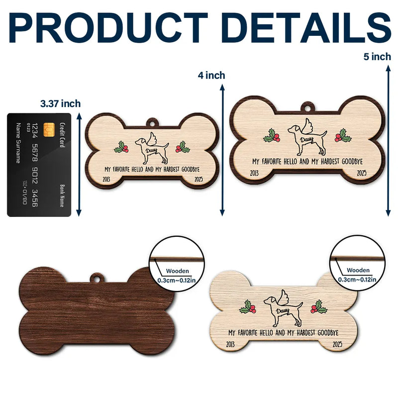 Dog Lovers,Dog Mom,Dog Dad,Pet Lovers,Pet Mom,Pet Dad,Memorial,Love,Christmas - Dog's First Christmas In My Forever Home - Personalized 2-Layered Wooden Ornament